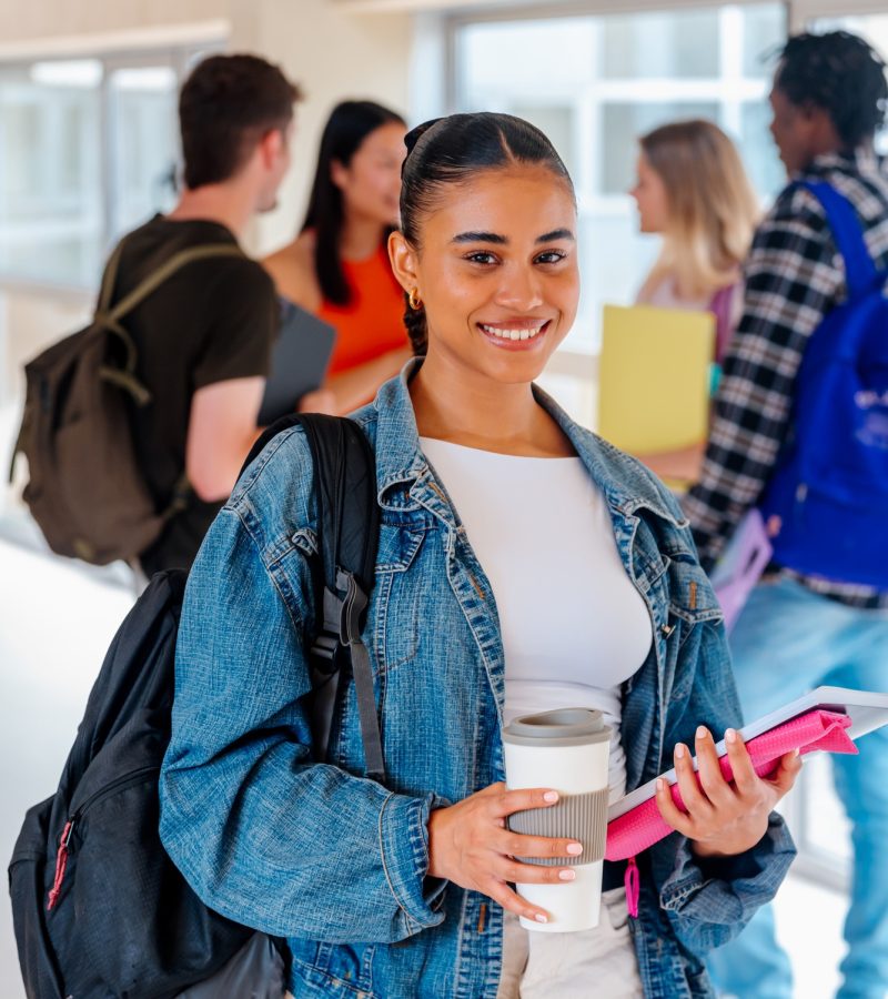 young woman college student